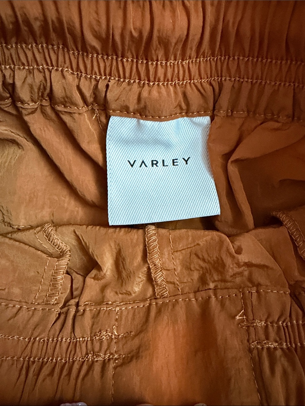 Varley Burnt Orange Elastic Waist Athletic Shorts - Picture 4 of 7
